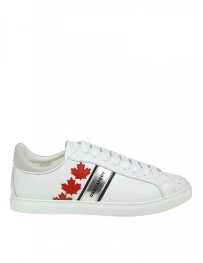 Shop Dsquared2 "low Top" Sneakers In White Leather