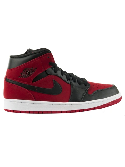Shop Nike Air Jordan 1 Mid In Rosso-nero
