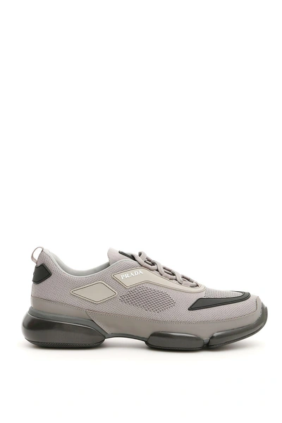 Shop Prada Cloudbust Sneakers In Cromo Nero (grey)