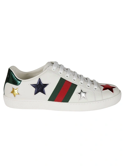 Shop Gucci Ace Low-cut Sneakers In White