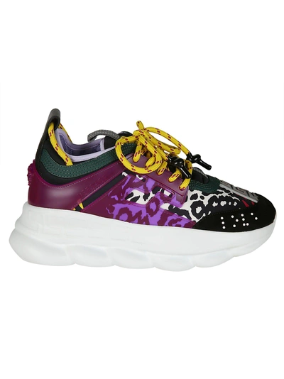 Shop Versace Chain Reaction Sneakers In Multicolored