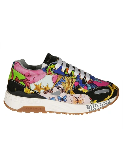 Shop Versace Baroque-print Achilles Sneakers In Multicolored