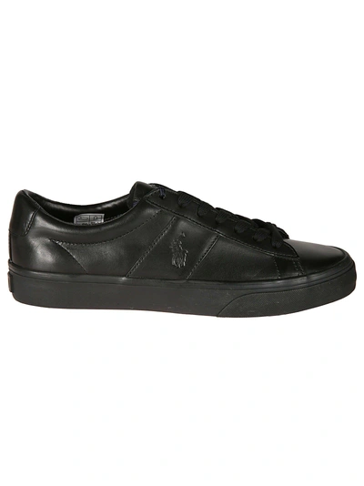 Shop Polo Ralph Lauren Classic Lace-up Sneakers In Black