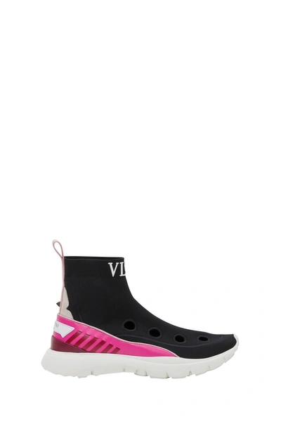 Shop Valentino Vltn High Top Sneakers In Multi