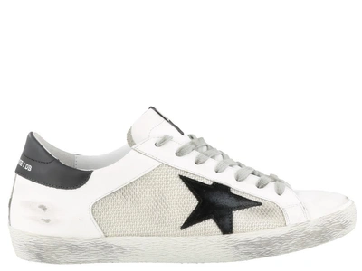 Shop Golden Goose Superstar Sneakers In White-grey Cord
