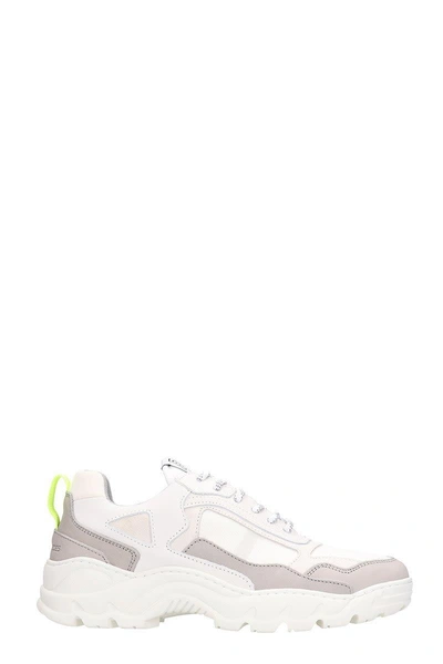 Shop Filling Pieces Low Curve Iceman White Leather And Suede Sneakers