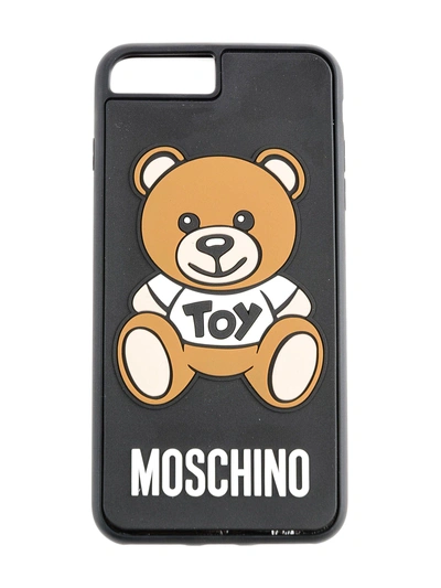 Shop Moschino Teddy Bear Logo Iphone 7-8 Plus Case In Ablack