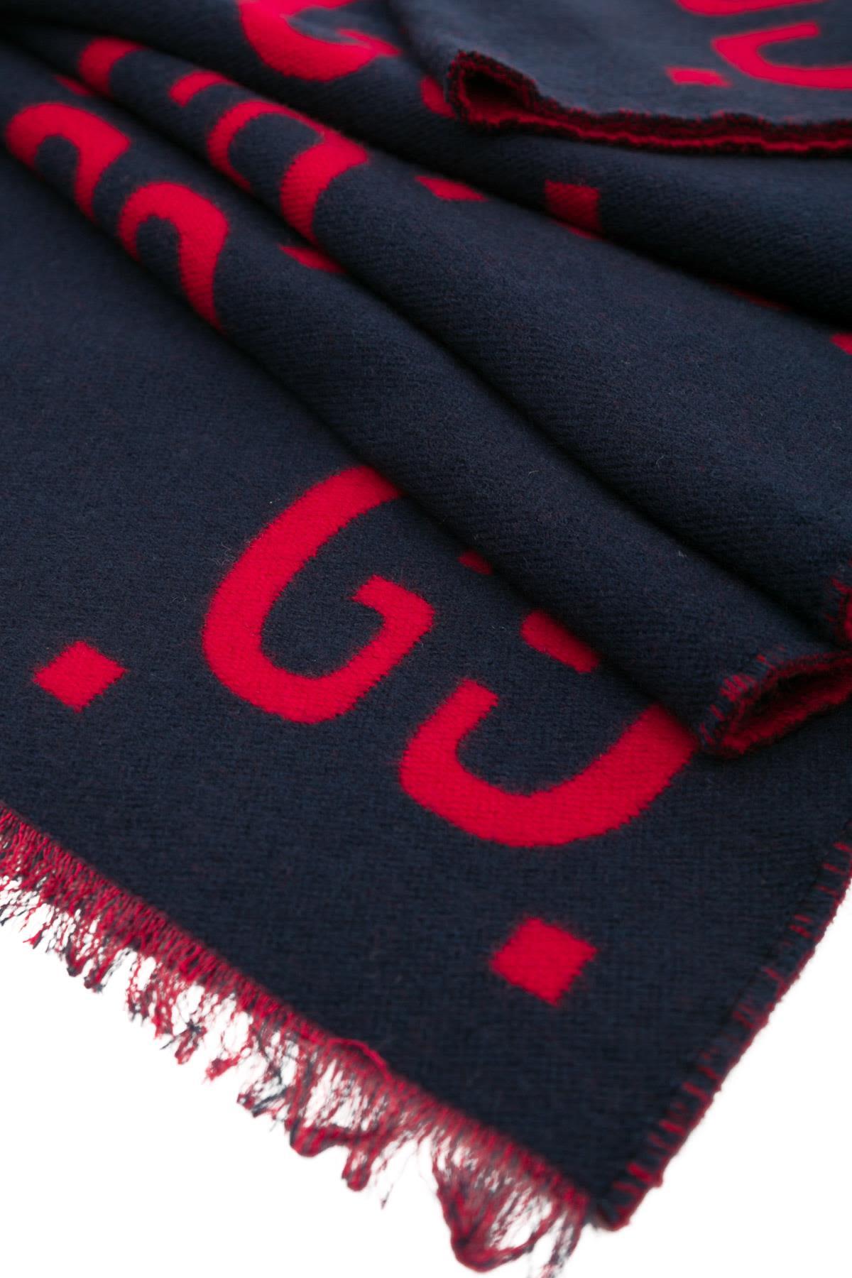 gg jacquard wool silk scarf
