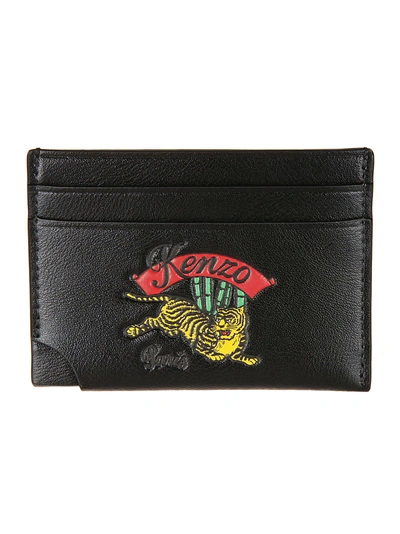 Shop Kenzo Jumping Tiger Cardholder In Black