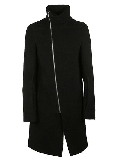 Shop Rick Owens Turtleneck Coat In Black
