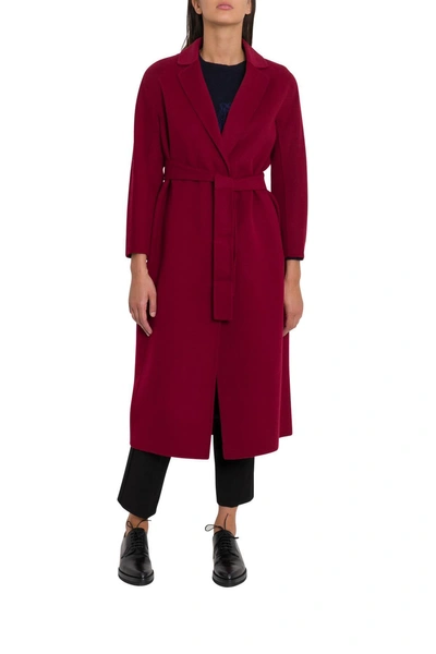 Max Mara Giungla Robe Coat In Bordeaux | ModeSens