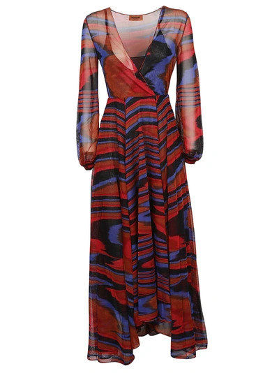 Shop Missoni Long Dress In Multicolor