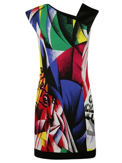 Shop Versace Printed Dress In Basic