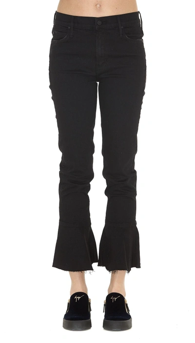Shop Mother The Cha Cha Fray Jeans In Black