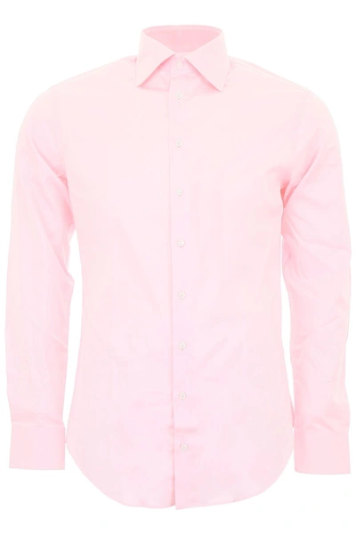 Shop Giorgio Armani Cotton Shirt In Pink