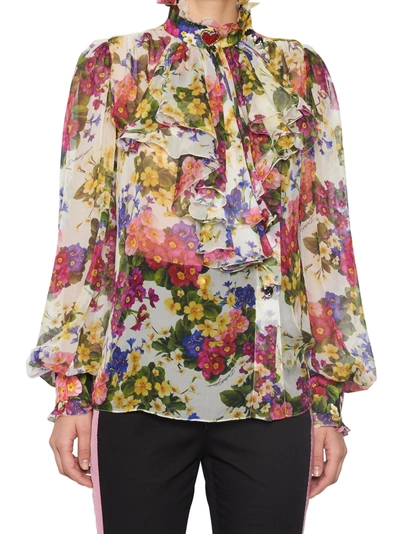 Shop Dolce & Gabbana 'fiorellini' Shirt In Multicolor
