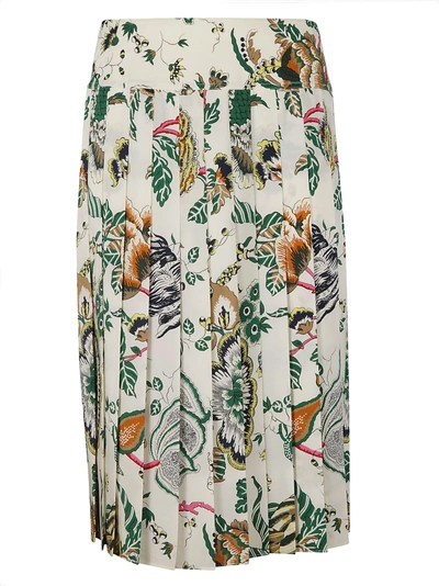 Shop Tory Burch Printed Skirt In Ivory