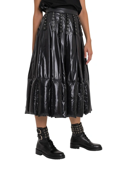 Shop Moncler Genius Full Skirt By Noi Kei Ninomiya In Nero