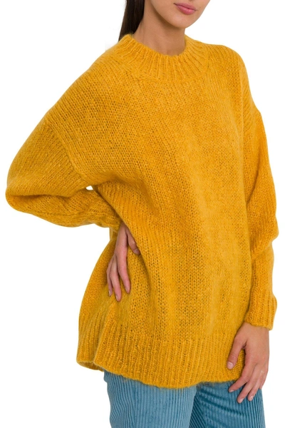Shop Isabel Marant Long Sweater In Giallo