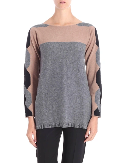 Shop Kangra Wool And Silk Sweater In Grey