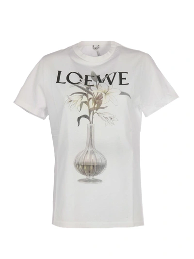 Shop Loewe Print T-shirt In White