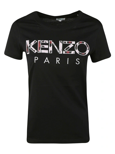 Shop Kenzo Logo Print T-shirt In Black