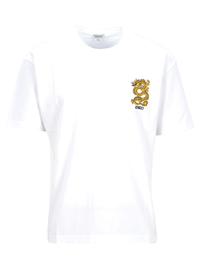 Shop Kenzo Tshirt Small Dragon In White