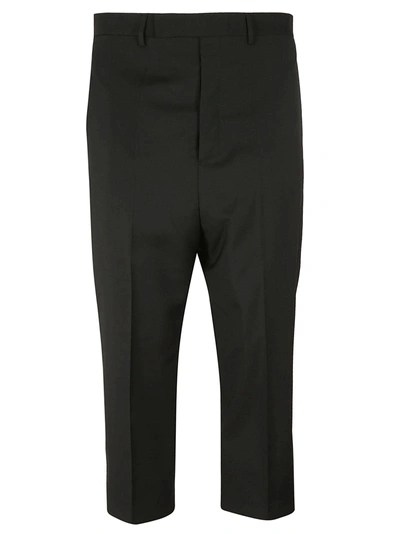 Shop Rick Owens High-rise Cropped Trousers In Black