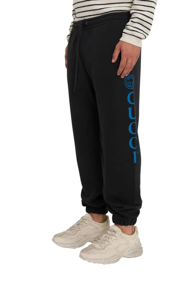 Shop Gucci Logo Jogging Pant In Nero