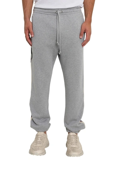 Shop Gucci Stripe Cotton Jogging Pant In Grigio