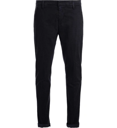 Shop Dondup Model Gaubert Washed Blue Trousers With Micro Dots