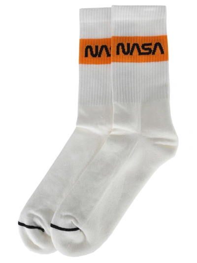 Heron Preston Socks Nasa In White | ModeSens