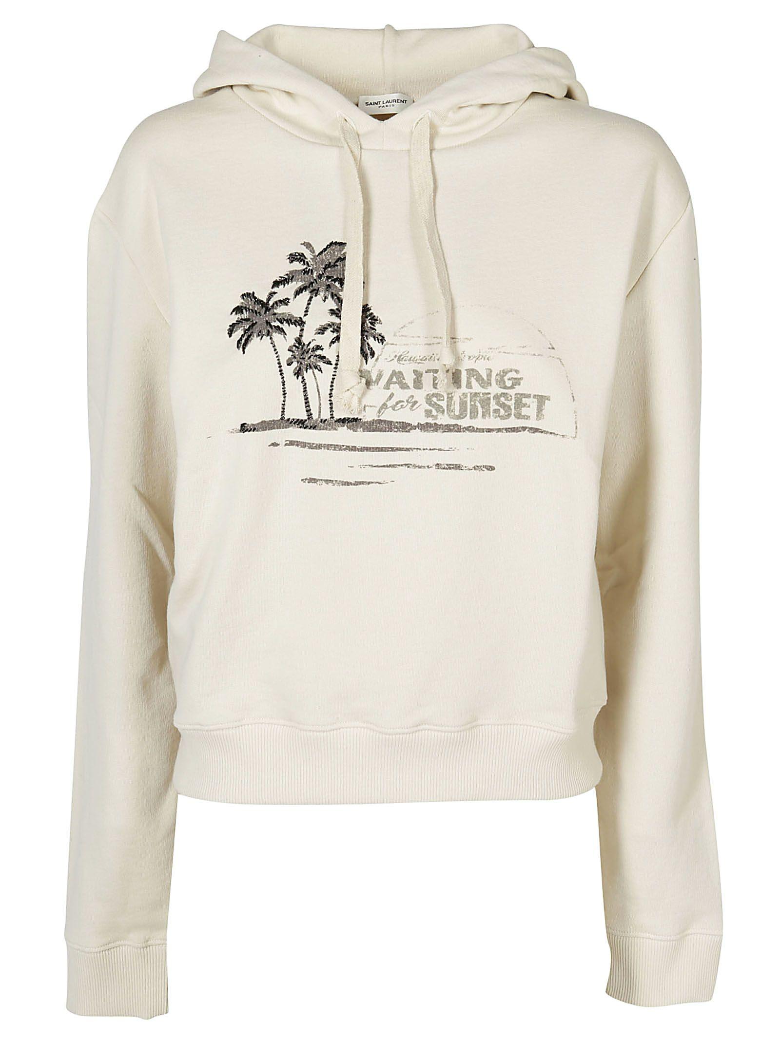 saint laurent hoodie white
