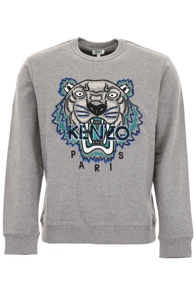 Shop Kenzo Tiger Sweatshirt In Dove Greygrigio
