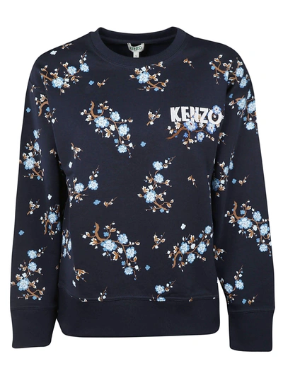Shop Kenzo Cheongsam Flower Sweatshirt In Ink