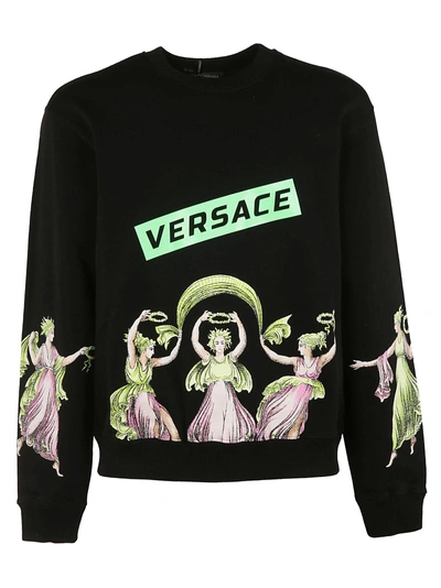 Shop Versace Cupid And Psyche Sweatshirt In Black