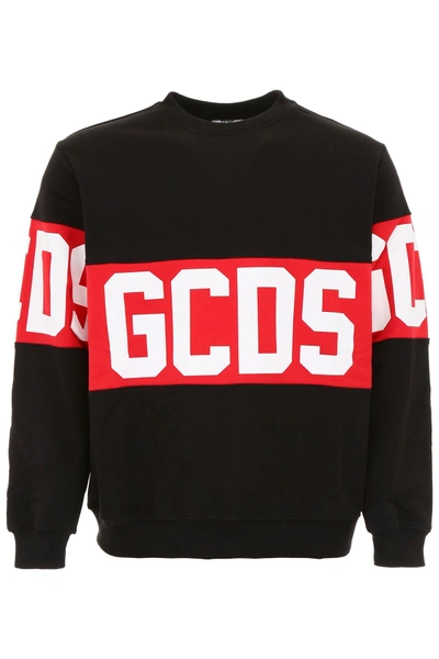 Shop Gcds Logo Sweatshirt In Nerobianco