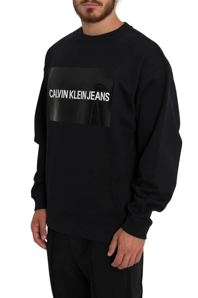 Shop Calvin Klein Jeans Est.1978 Institutional Logo Sweatshirt In Nero