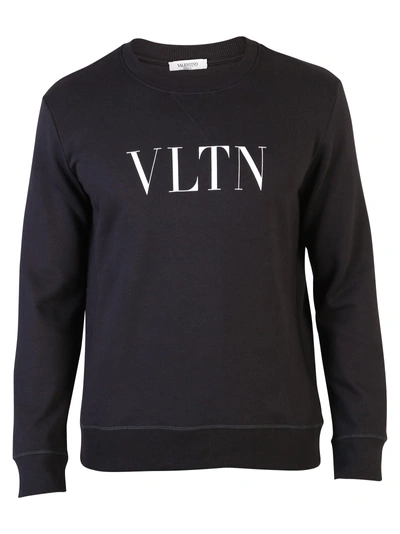 Shop Valentino Black Branded Sweatshirt