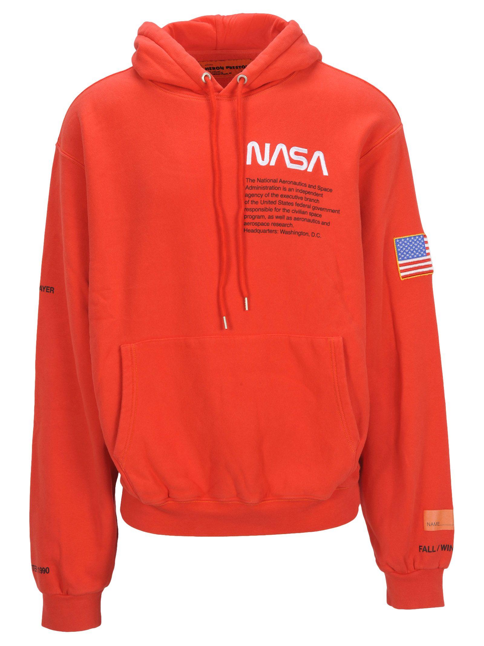 heron preston nasa hoodie red