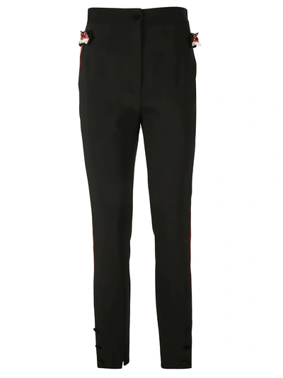 Shop Dolce & Gabbana High-waisted Trousers In Black