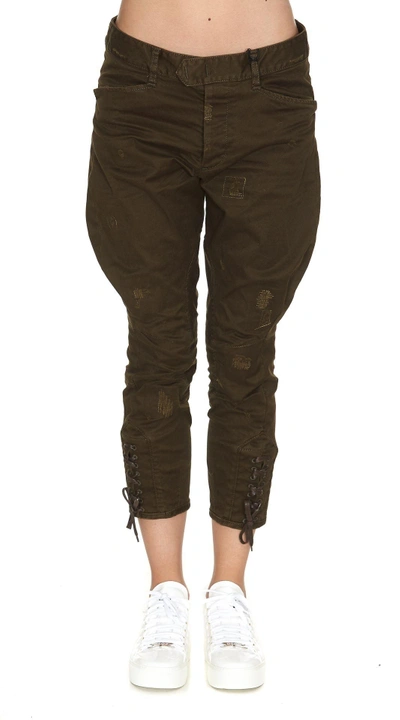 Shop Dsquared2 Trousers In Military