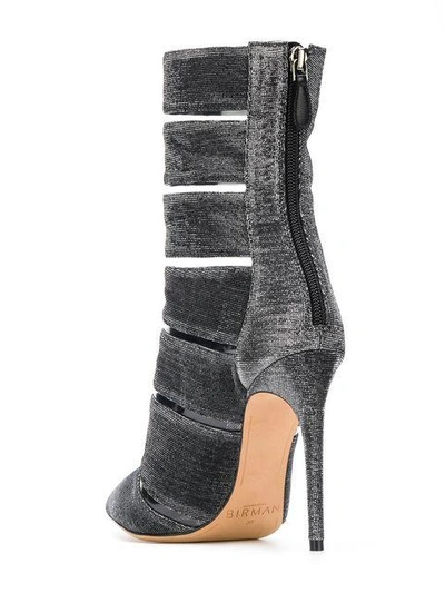 Shop Alexandre Birman Cutout Ankle Boots In Grey