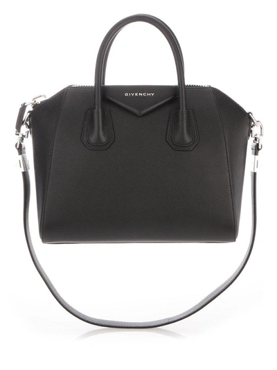 Shop Givenchy Small Antigona Leather Tote Bag In Black