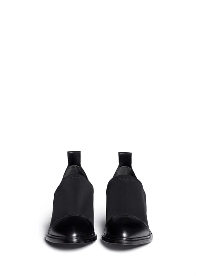 Shop Alexander Wang Kori' Cutout Heel Scuba Vamp Leather Booties