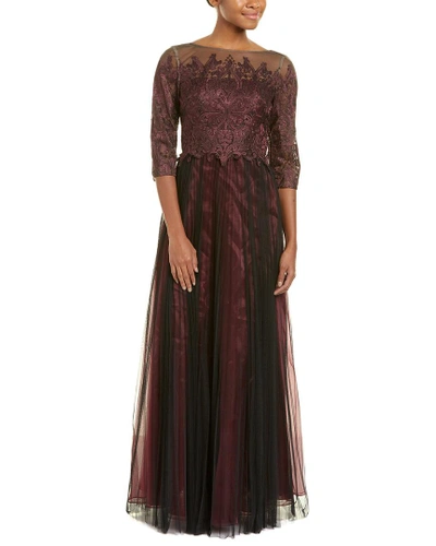 Shop Kay Unger Gown In Red