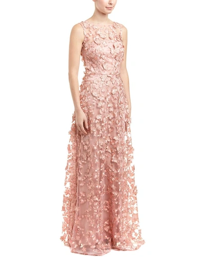 Shop David Meister Gown In Pink