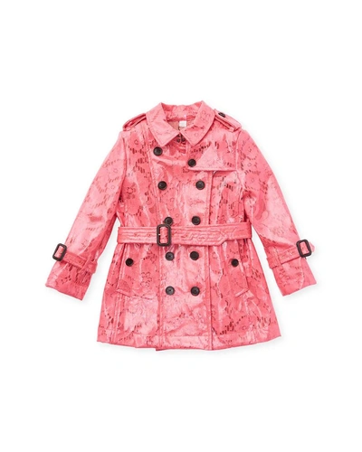 Shop Burberry Lace Trench Coat In Nocolor