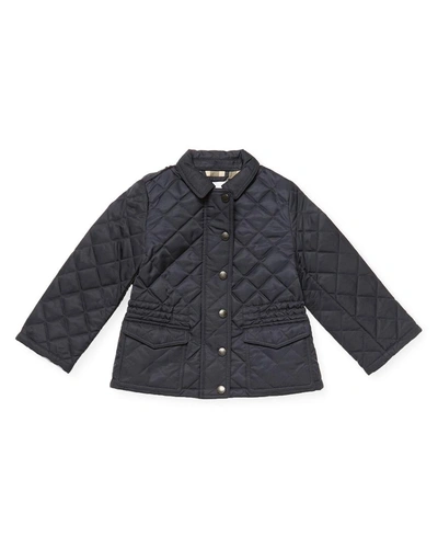Shop Burberry Quilted Spread Collar Jacket In Nocolor