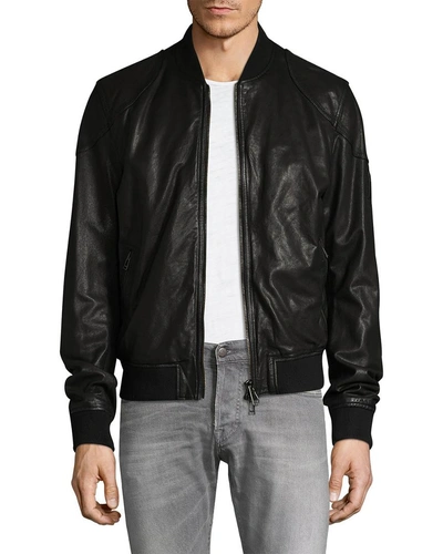Shop Belstaff Leather Jacket In Nocolor